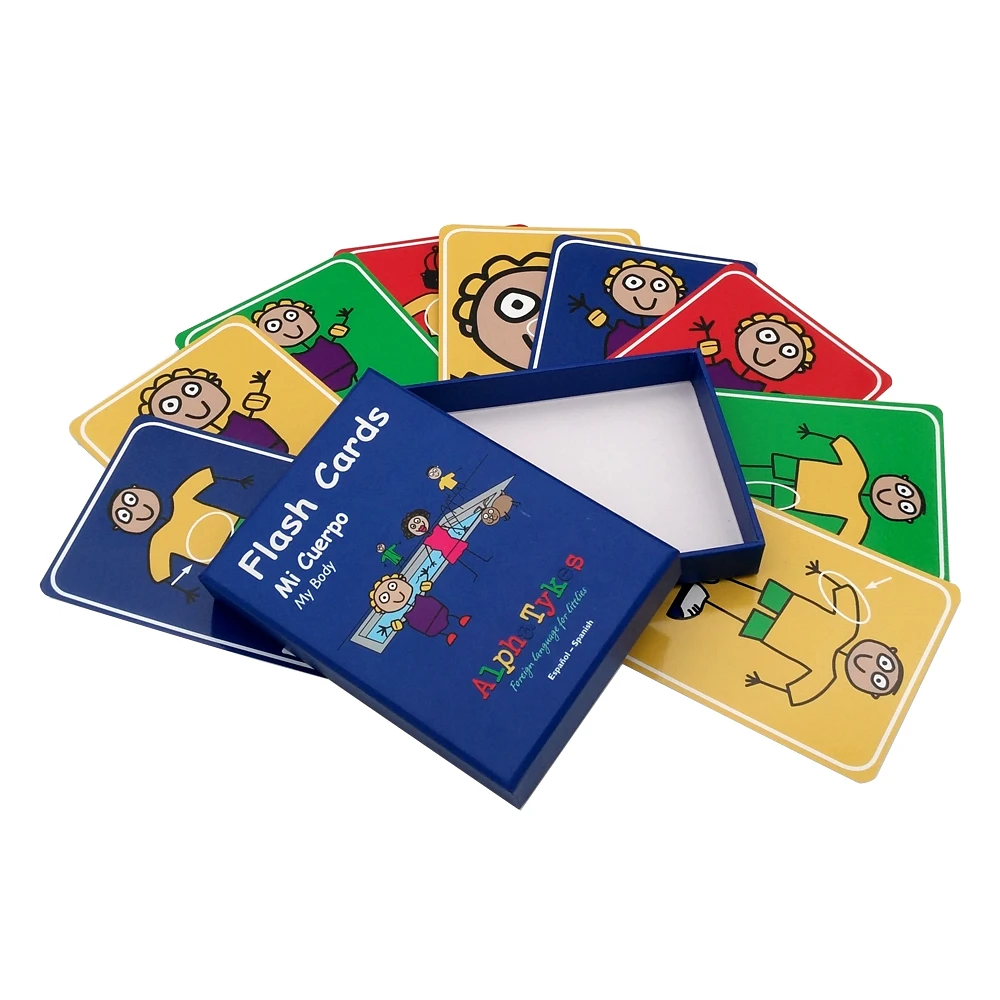 
Custom printing paper standard size educational flash card 