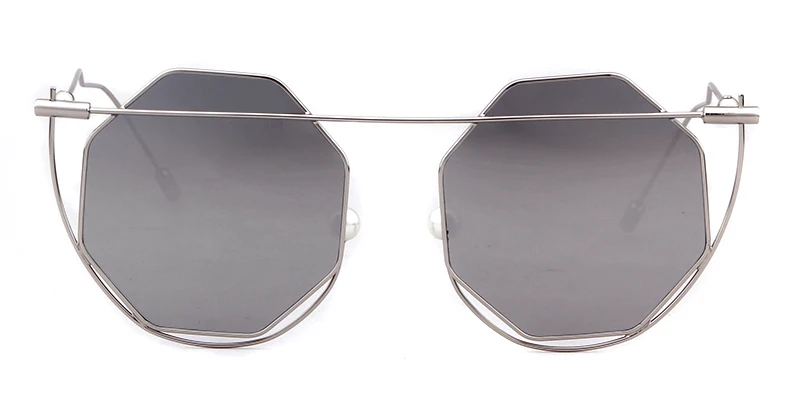 Guvivi женские очки Модные полые полигон для бровей очки Женщины зеркало Octagon нерегулярные ноги очки оптом Китай