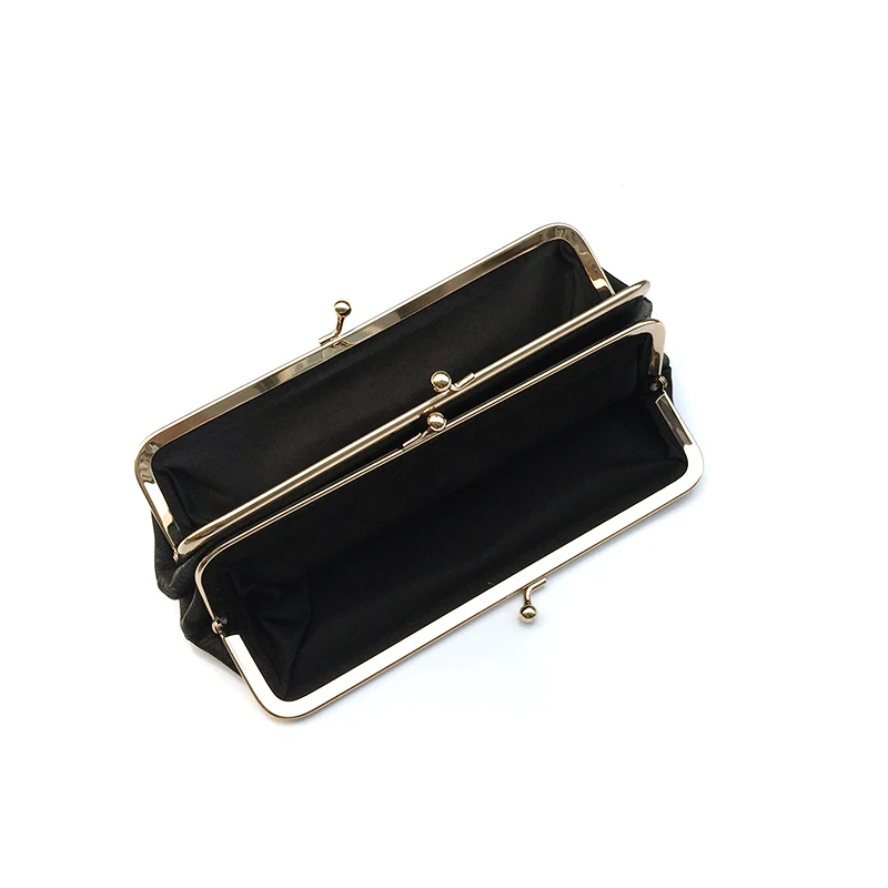 Elegant Woman Frame Metal Clasp Knuckle Clutch Purse Ladies Evening Bag