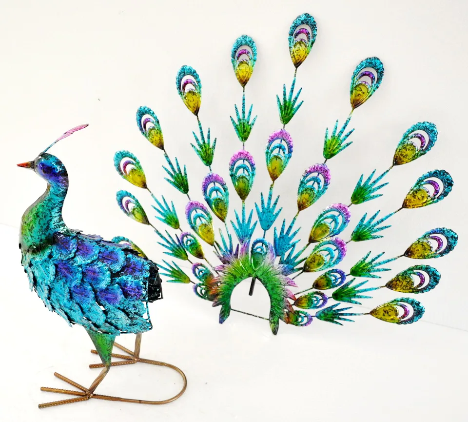 real size decorative Metal Art Peacock