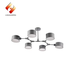 Красивый дизайн, E14, 6 лампочек, 60 Вт, металлическая потолочная лампа Lamparas de Techo для спальни