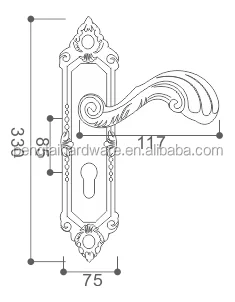 Door Lock Handle of Italy Design with  Keypad Door Lock
