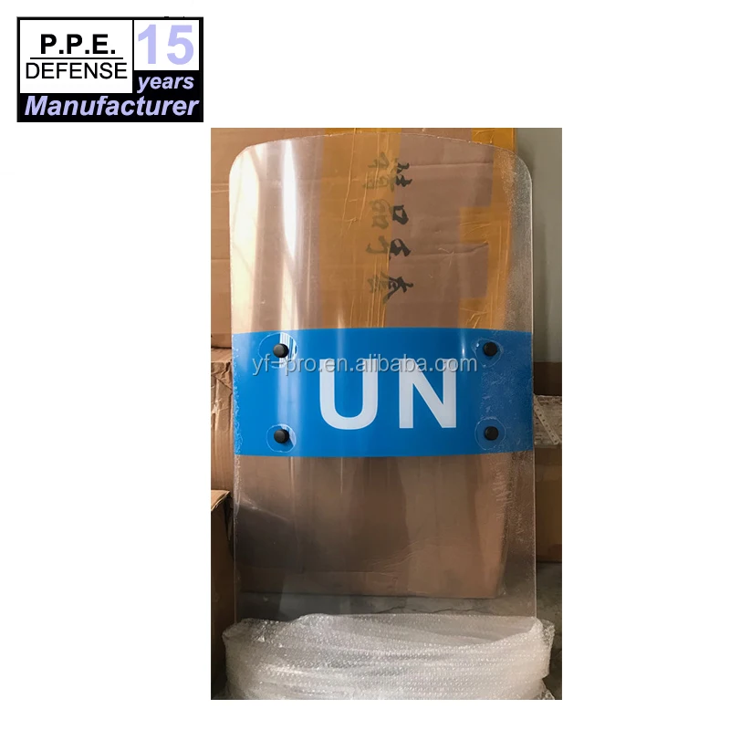 UV PC plate riot shield for security