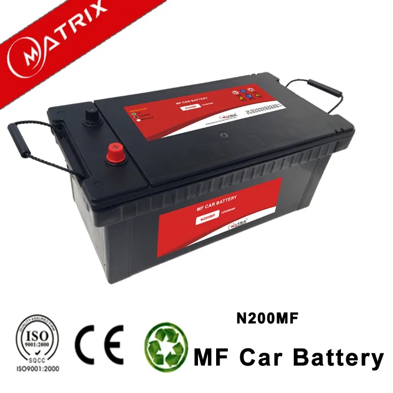 12 В 200ah свинцово-кислотные грузовик автомобильной smf автомобильного аккумулятора n200