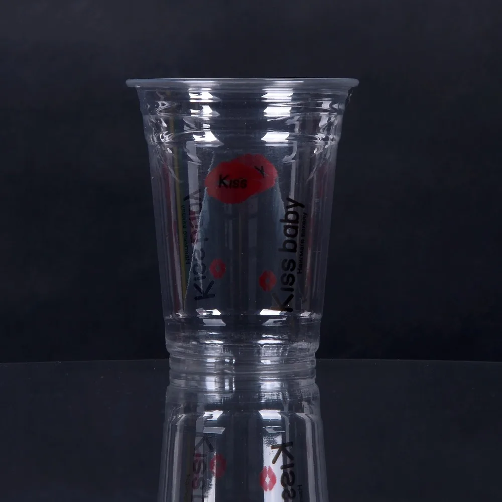 
16 oz 500 cc PET Disposable Transparent Plastic Smoothie Milkshake Cup 