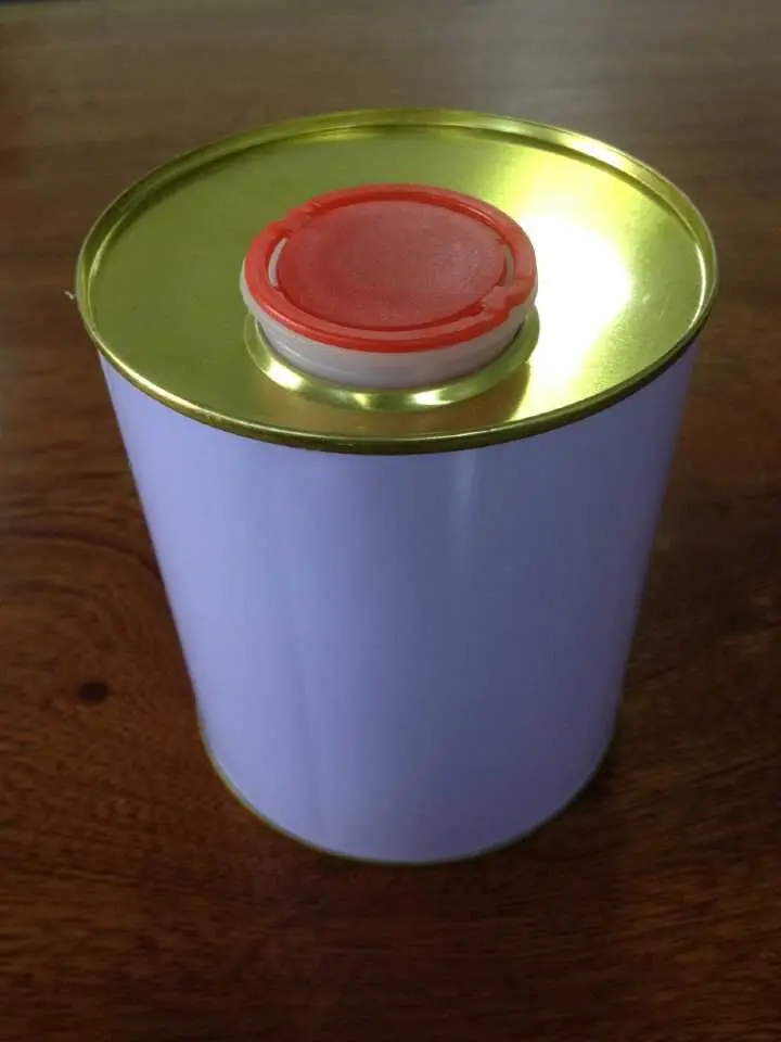 
1 Liter round metal rectangular cans plastic tin can with lids empty tin cans with flexible spout for olive oil 