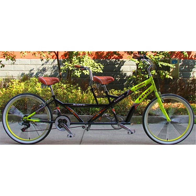 New model 26 inch mountain style tandem bike 18 speed two people bike two seat bike