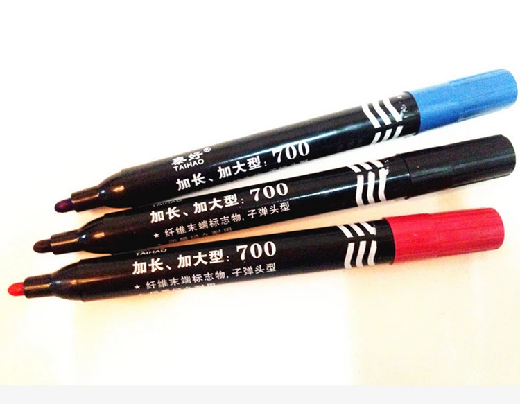 oily pen /mark pen 12 / box color box installed,blue, red, black multi color marker pen