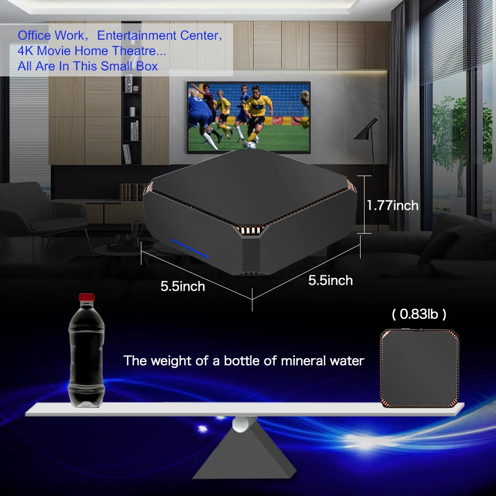 Новое поступление 2021 продвинутый игровой плеер Elebao CK2 мини-ПК Inte I3/I5/I7 XPC Intel HD Graphics 620 настольный ПК игровая