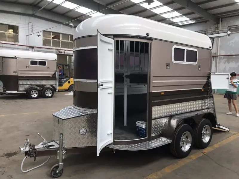2019 Hot Standard 2 Straight Horse Semi Trailer Customized Dream Coach