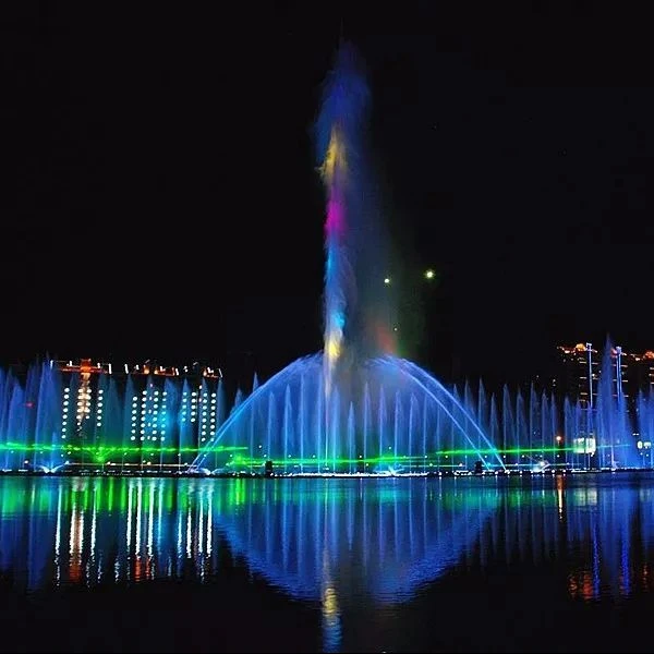 Large Water show Colorful Music Dancing Fountain