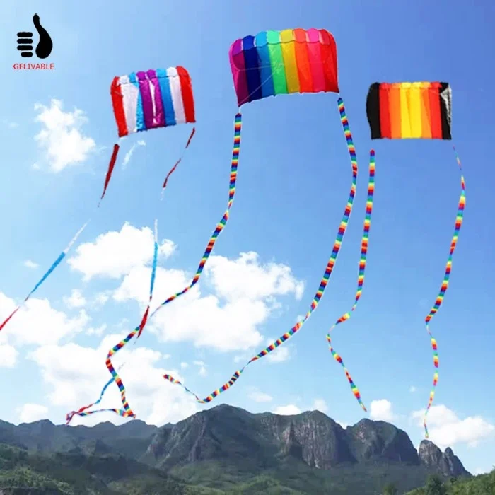 Single line easy flying rainbow power sled kite