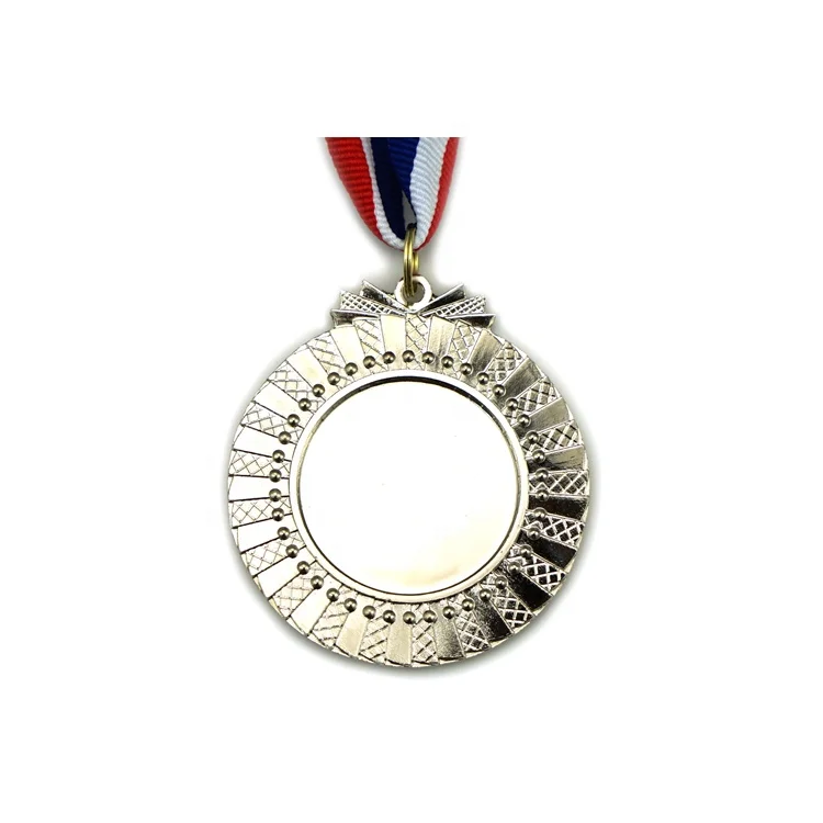 Customized Plated 3D Double Logo Soccer Award Medal with Ribbon Lanyard