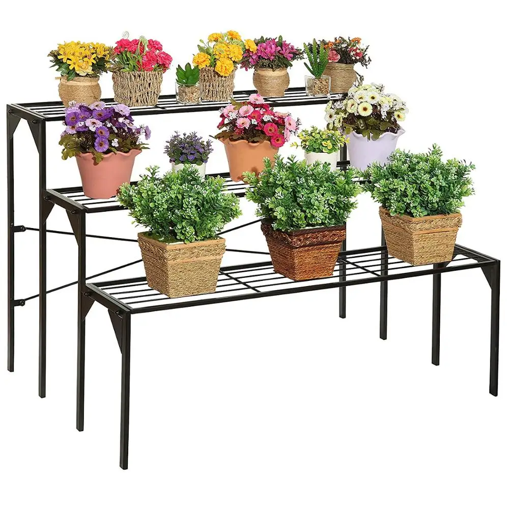 
Outdoor and indoor 3Tier Black Metal Plant Stand/Planter Holder/Multi-fonction Planter Flower Pot Racks 