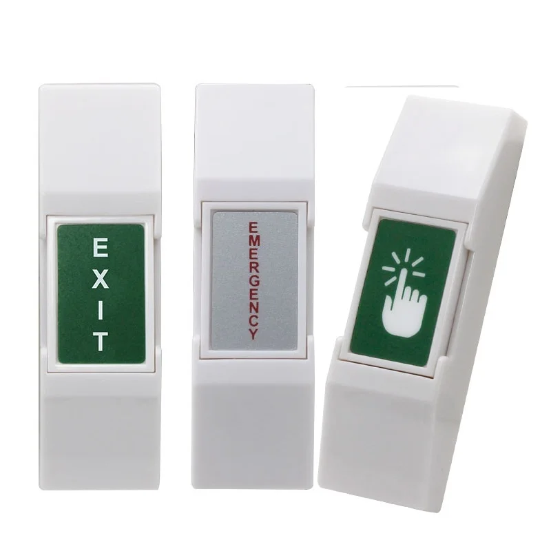 Mini narrow thin door access control rectangle plastic exit push button for zk system teco f18 access control