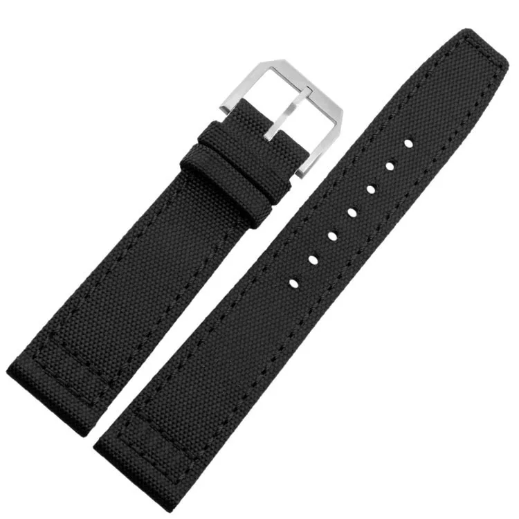 Custom your brand high quality 20mm waterproof canvas leather nylon strap