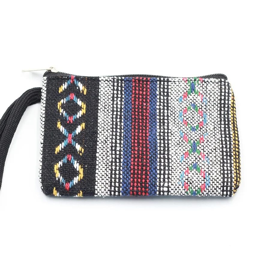 Cheap Factory Price Custom National Customs Pattern Coin Purse Canvas Ladies Mini Purse