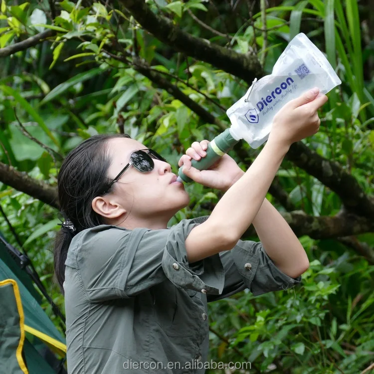 Diercon Outdoor Gear Mini Straw Water Filter Survival Kit Direct Drinking Fresh Water