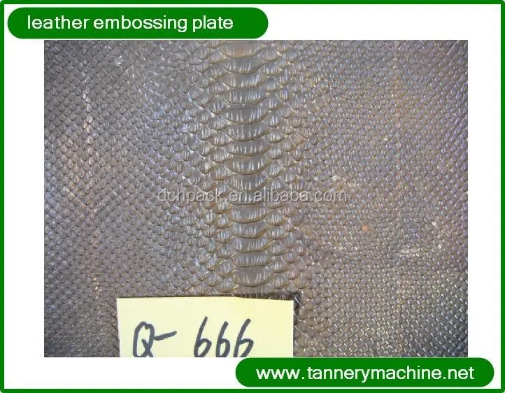 Supply Embossing plate for Tannery factory equipment for making shoes