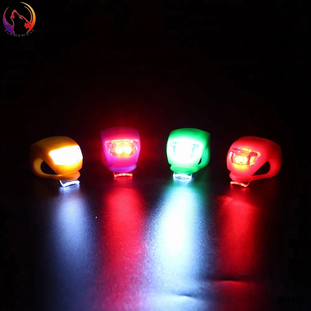 Hannuo silicone warning LED bicycle safety light paired with innovative silicone bracket bicycle accessories
