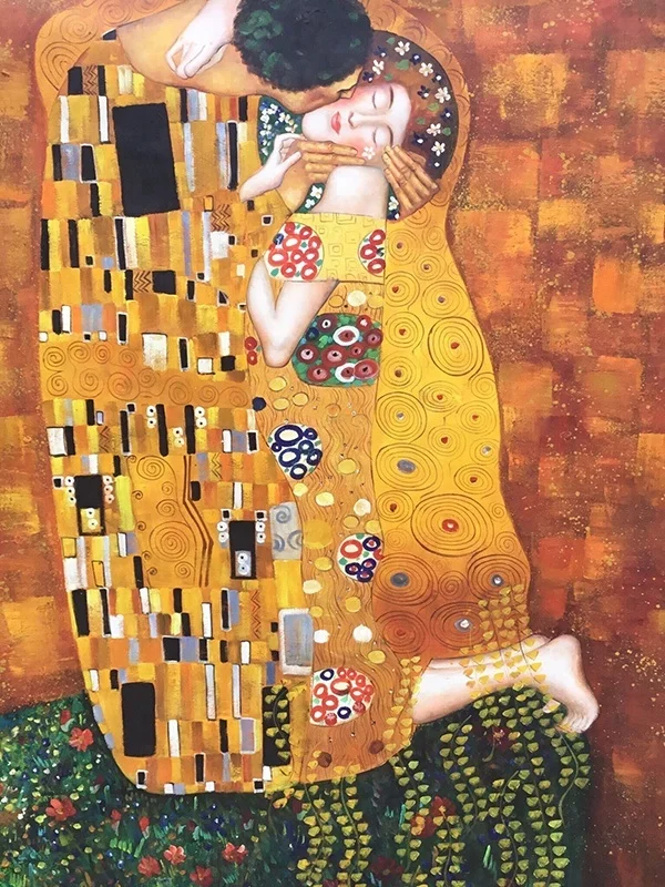 Famous high quality handmade gustav klimt mother and child reproduction oil painting