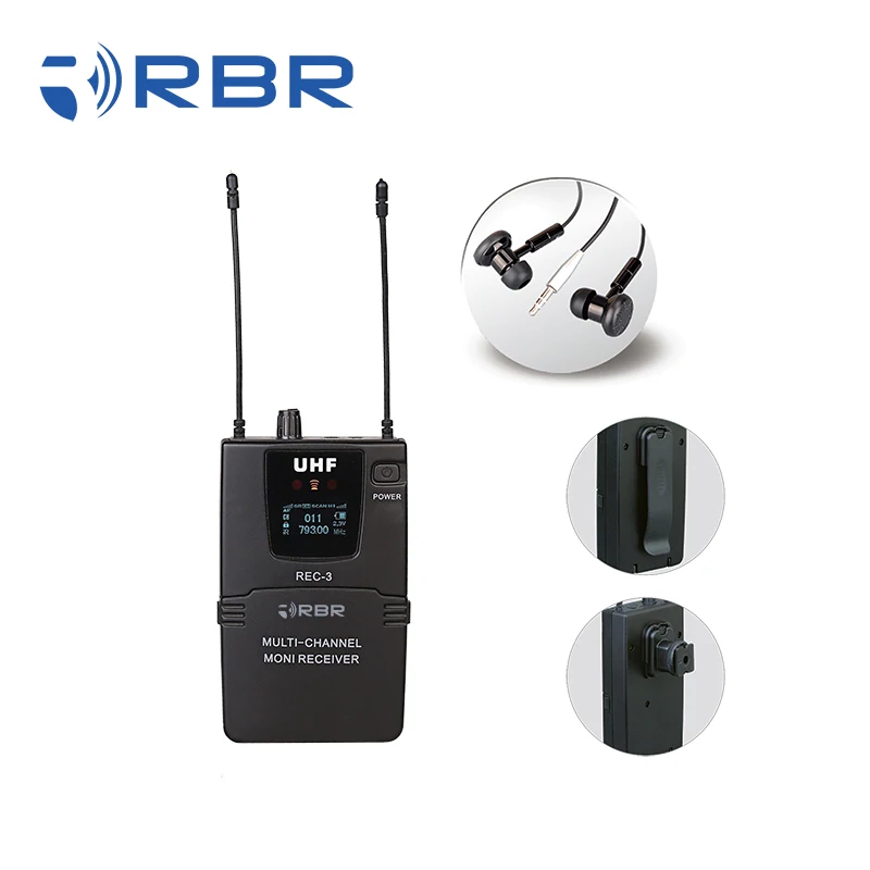 Long range tr20 in ear monitor wireless system with +9v phantom power