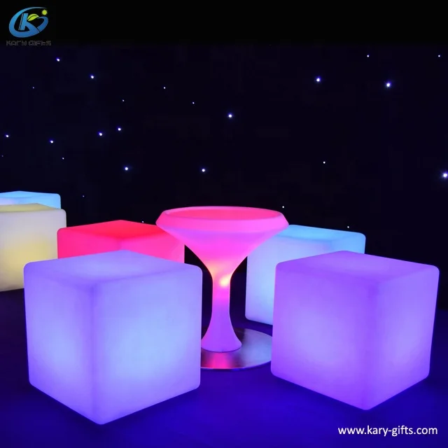 DMX 512 LED Light Night Club Furniture Used Bar Tables and Chair