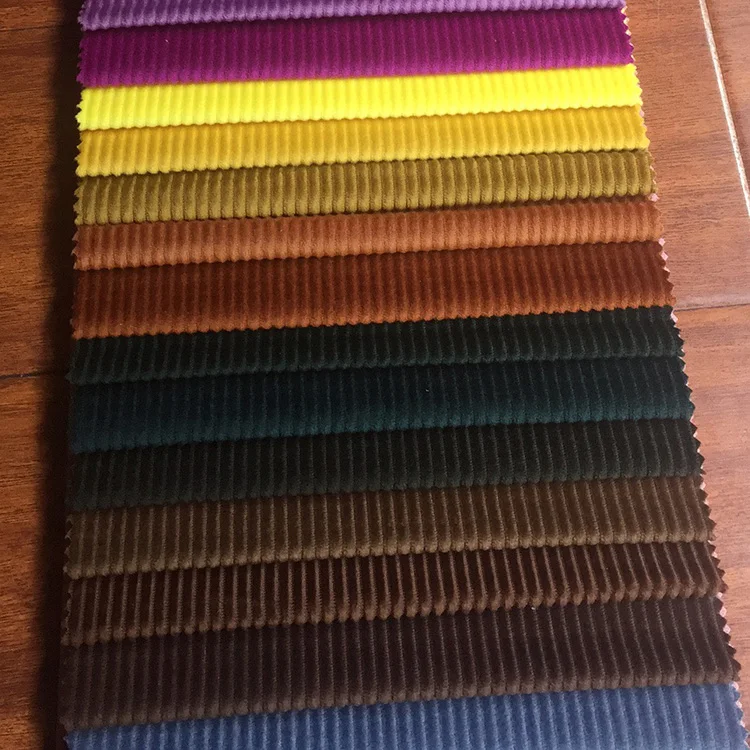 250gsm 100% Polyester Velvet Upholstery Fabric Striped Velvet