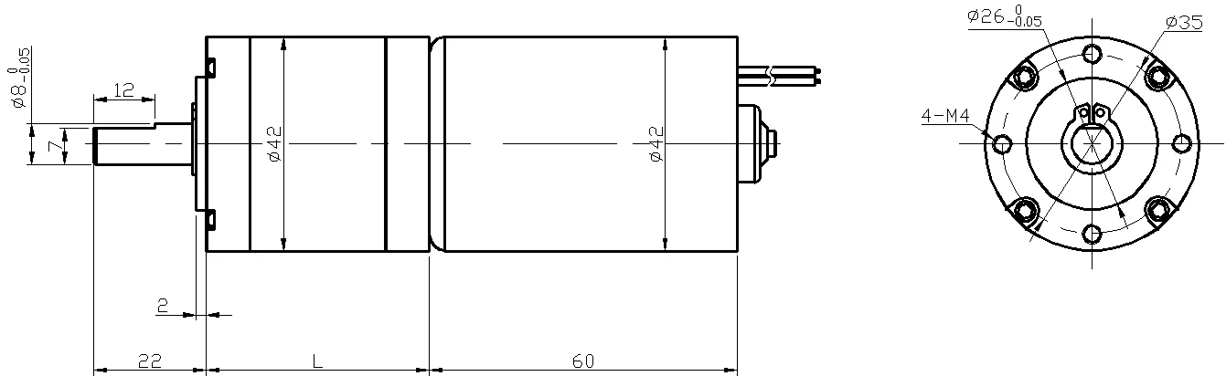  DM-42RP BL4260 42mm 24V высокий крутящий момент планетарный редуктор мотора постоянного тока без щетки Китай