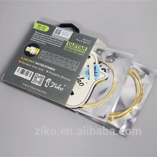 ziko 24k gold coating acoustic guitar string DK-010/011/012