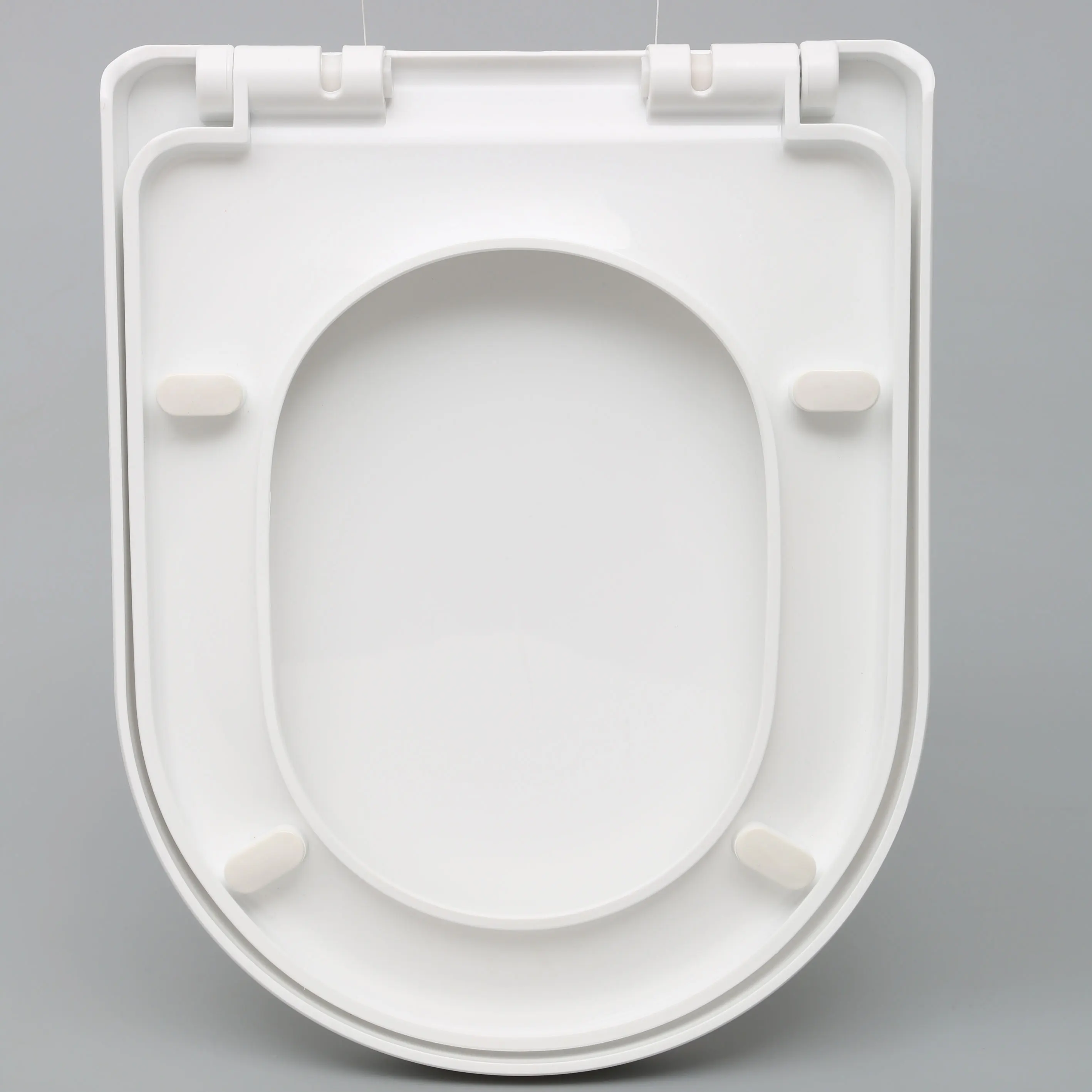 LPA 070 Europe standard D shape toilet seat with two buttons soft close hinge