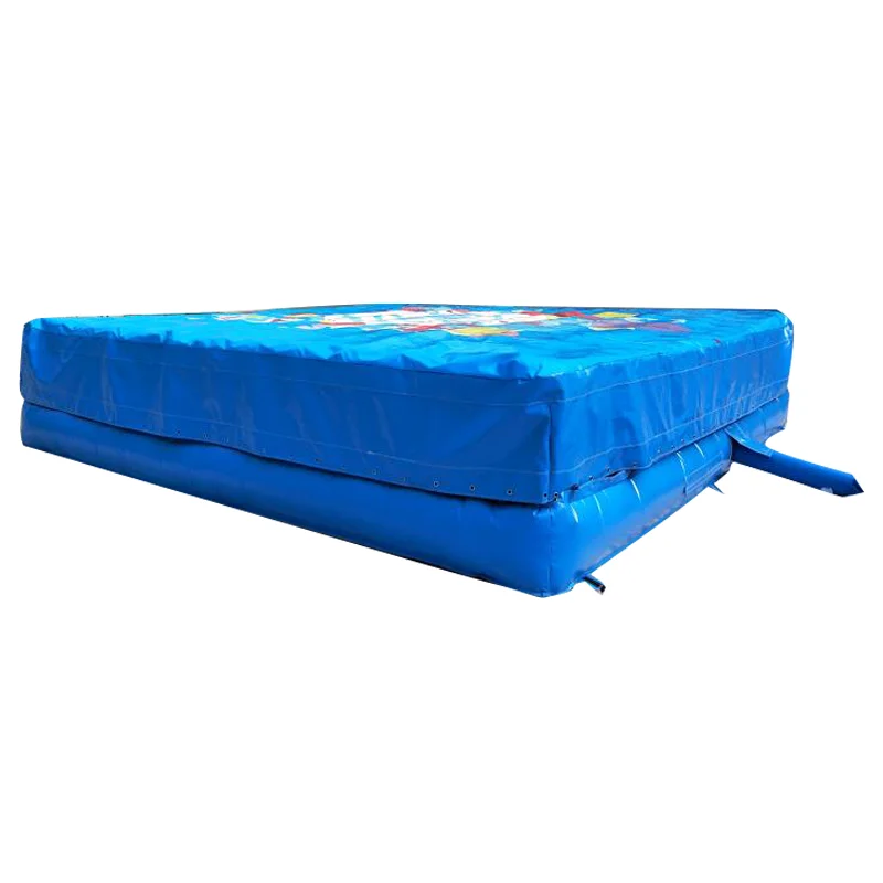 6x5x1.2m blue air bag landing inflatable stunt air bag for jumping