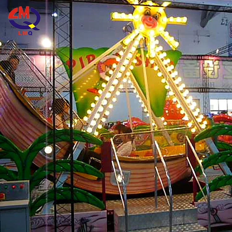 Shopping Mall Attractions Children Indoor Fairground Ride Mini Pirate Ship