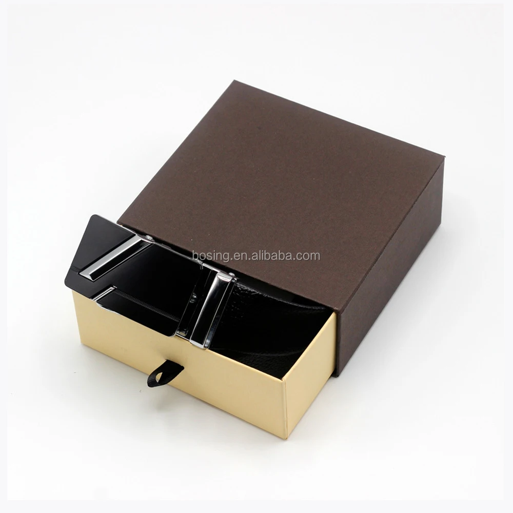 Wholesale Cheap Gift Packaging Belt Box Luxury Custom Printed Drawer Cardboard Paper Belt Box