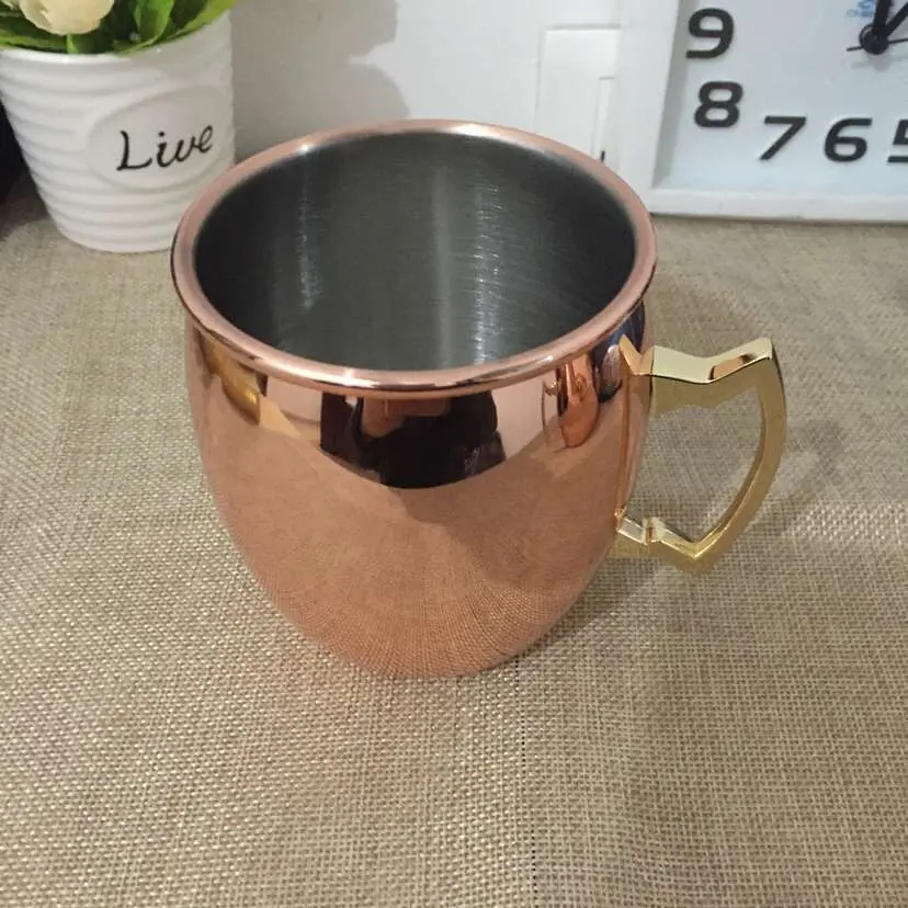 400ml Moscow Mule Mug Candle Hammered Copper cup ,barrel candle holder ,stainless steel copper plated candle jar