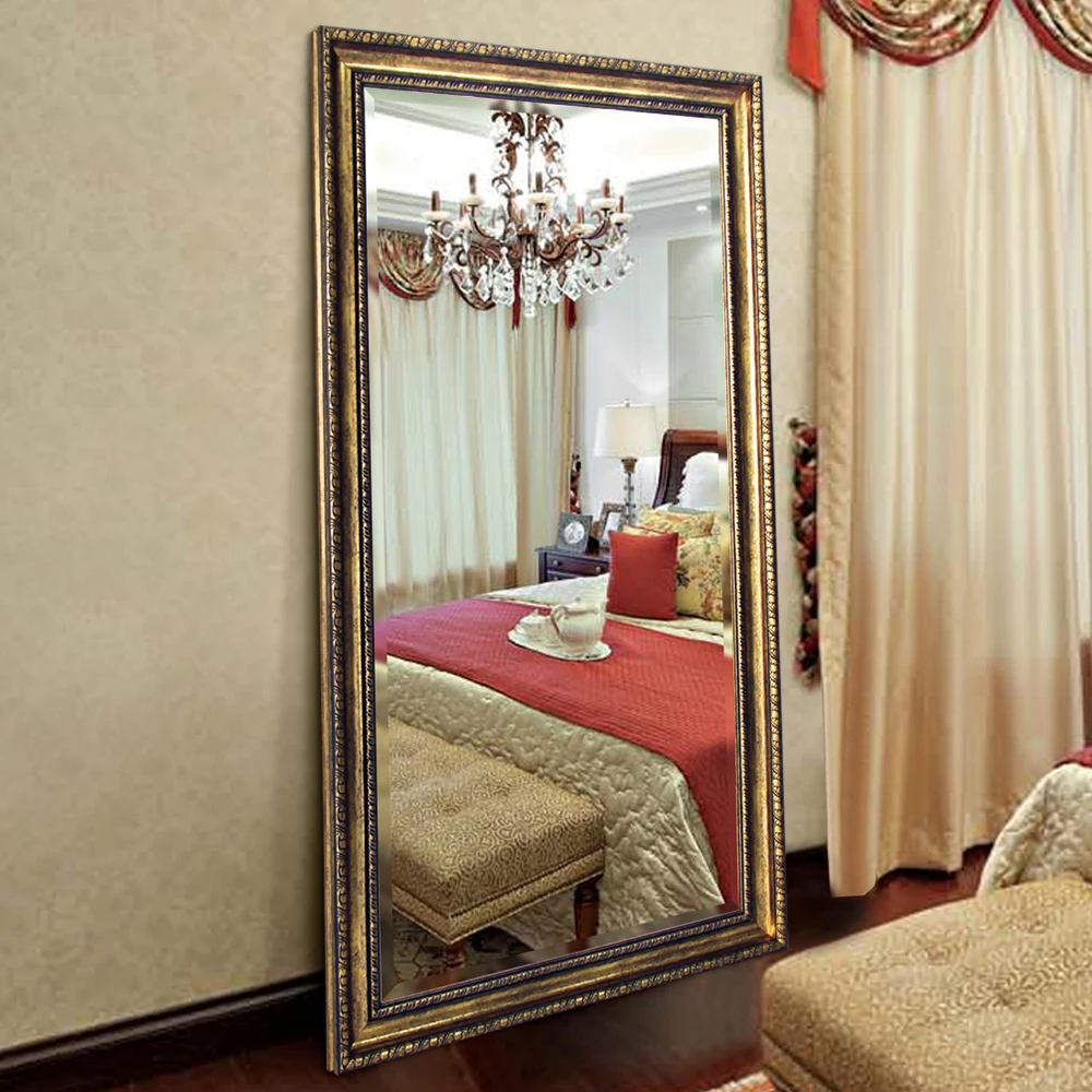 Large Framed Free Standing Antique Full Length Mirror for room