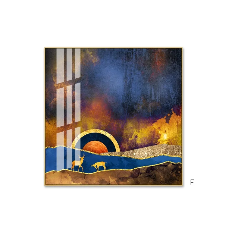 Abstract Picture Painting Glass Crystal Wall Art With Aluminium Frame