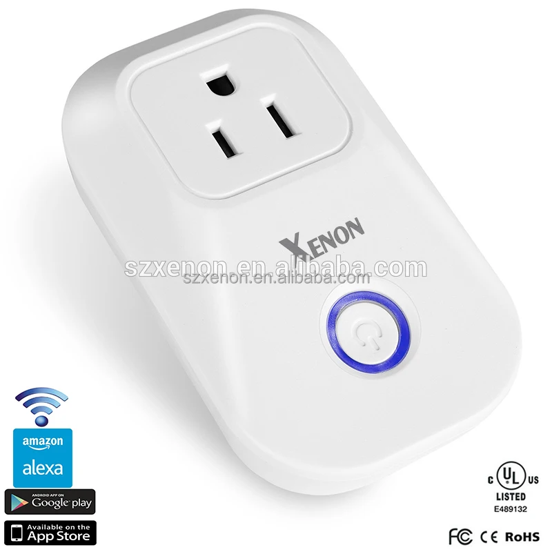 
Xenon Works with Amazon Alexa WiFi Smart Plug Smart Switch Smart Home Wireless Wall Electric Socket 