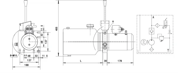 12 В/24 В постоянного тока небольшие портативные Гидравлические силовые агрегаты для гидравлического штабелера