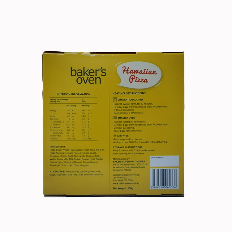 
Asian Baked Goods Normal Pizza Frozen Baked Blended Hawaiian Pizza With Shelf Life 12 Months In Box Packaging 