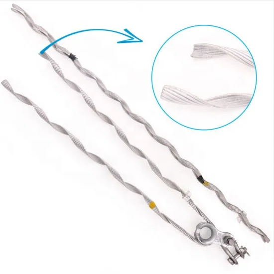 
Preformed guy wire grip ADSS helical tension set dead end clamp 