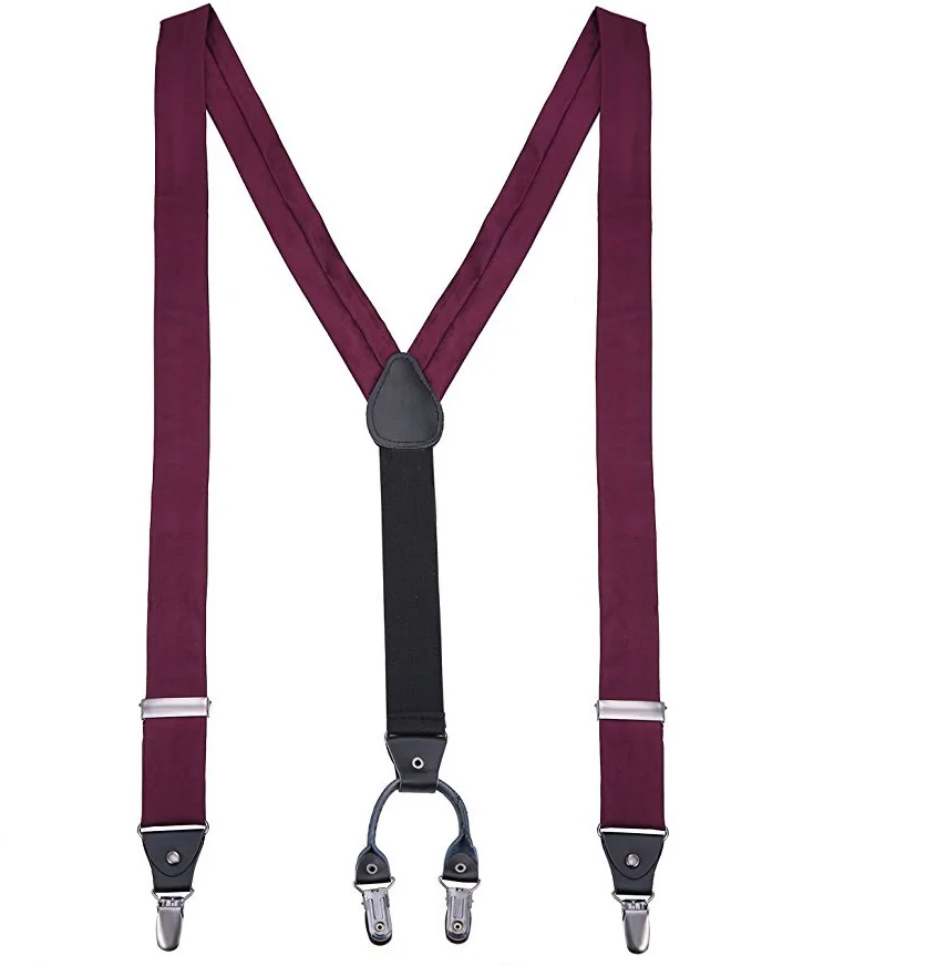 Подтяжки и Галстук-Бабочку Набор-Платье Подтяжки Для Мужчин-Шелк-Как Брюки Подтяжки