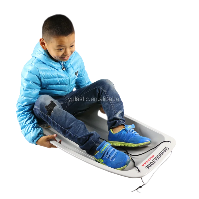 2017 Version Outdoor Winter Product Customized Logo Large Plastic Snow Sled boat with rope for Kids