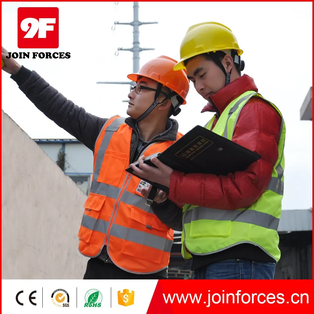High quality construction vest safety vest with pockets