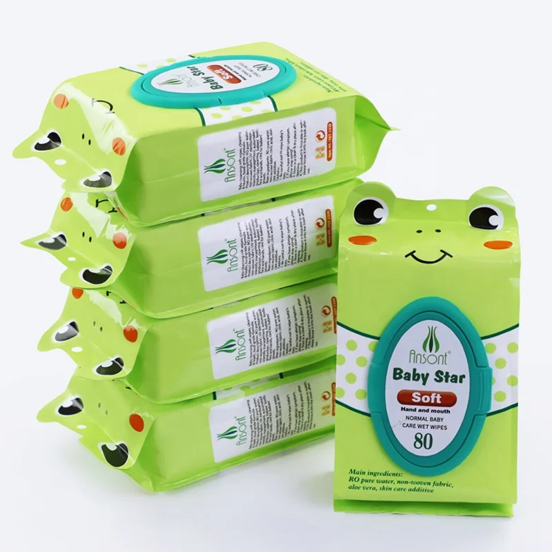 China factory popular hot selling baby cleaning wet tissues