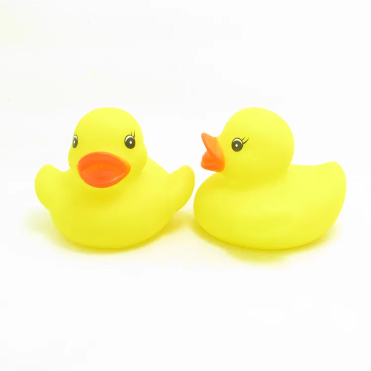 Natural Latex Bath Duck Funny Floating PVC Rubber Yellow Duck Toys Wholesale Squeeze Bath Toy for kids