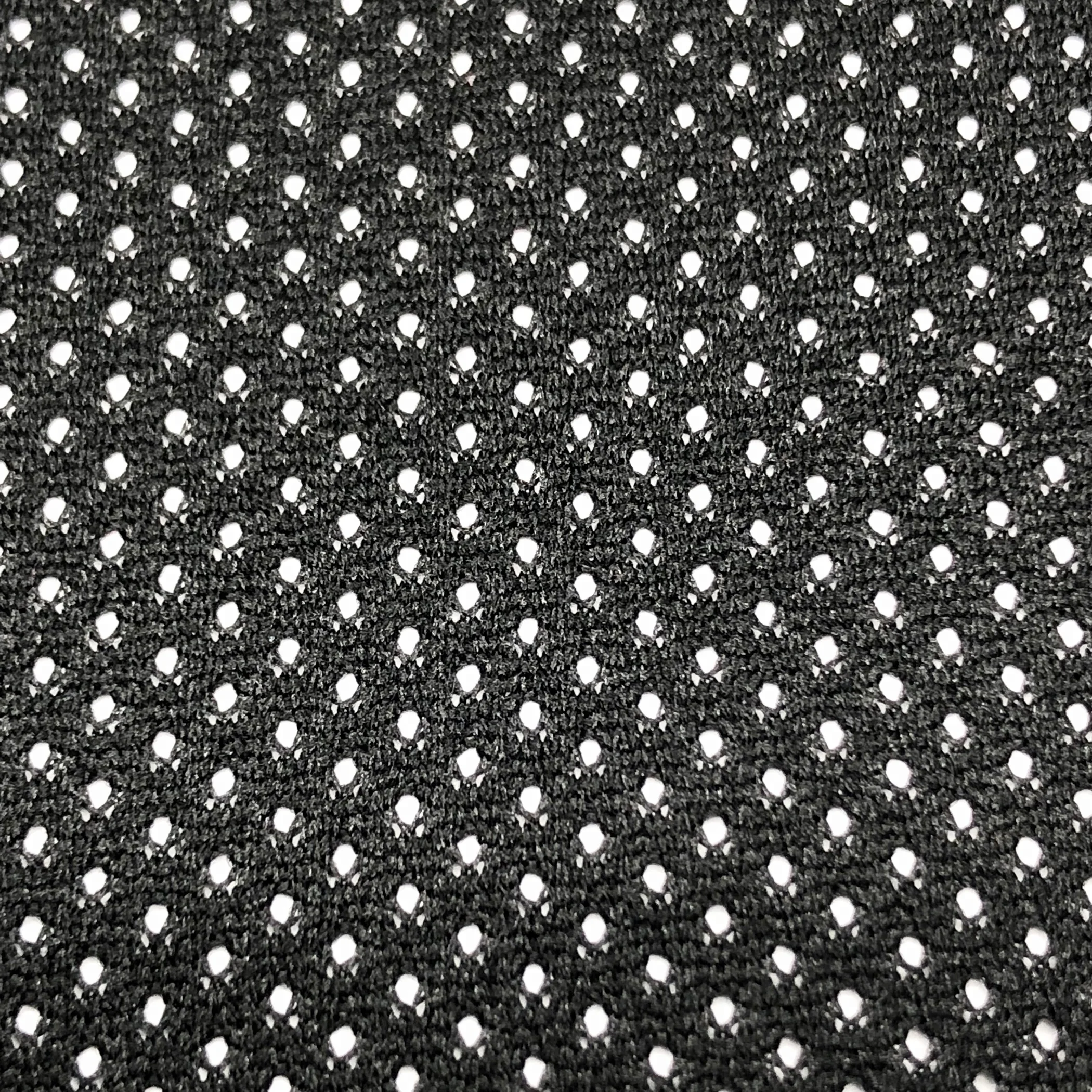 High Quality Cheap price 100% Polyester 120gsm 130gsm 160cm Warp Knit Fabric 5*1 DTY Tricot Black Mesh Football lining Fabrics