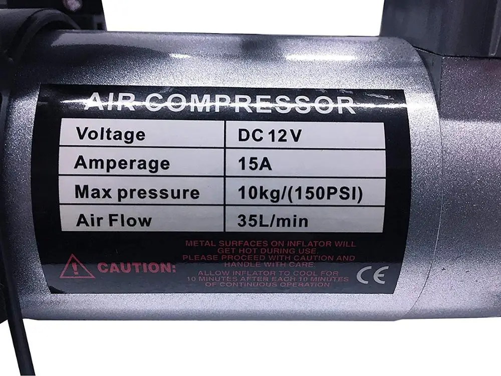 Portable Electric Air Compressor Tire Inflator Pump 12V 150PSI for Car Auto