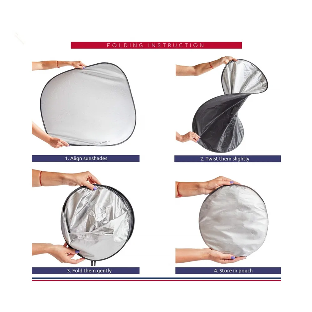 Windshield Sun Shade Universal Hassle-Free Car Sunshades Keep Your Vehicle Cool UV Sun and Heat Reflector Standard Medium Large