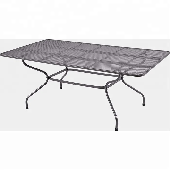 Металлический Сетчатый квадратный обеденный стол для сада